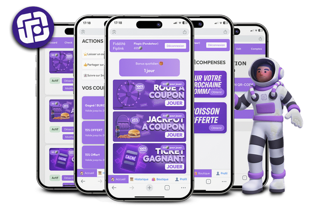 fidelisation client fiplink. plateforme fidelisation. jeux fidelisation. fiplink.
