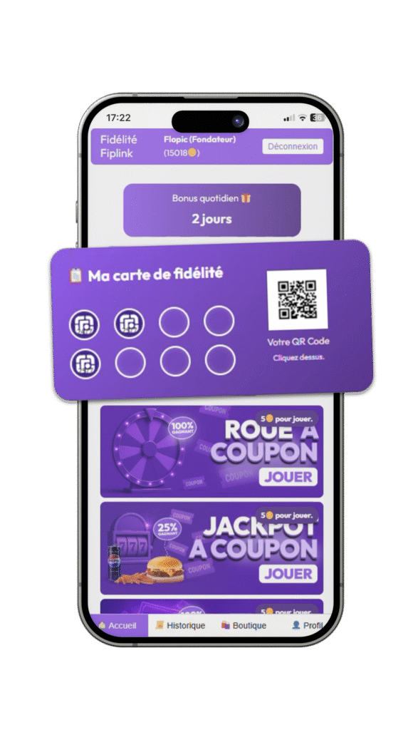 Carte de fidelite digitale fiplink. Carte de fidelite numerique fiplink . Carte de fidelite en ligne fiplink