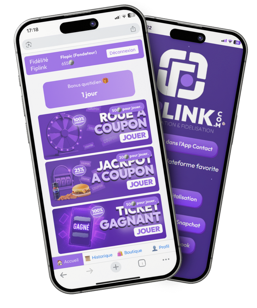 Programme de fidélité personnalisé sous 48h. Fiplink